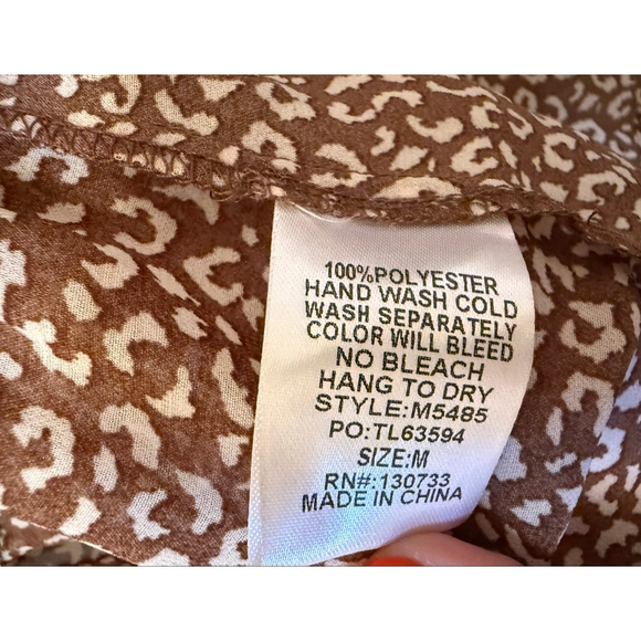 Women's Umgee M Beige Brown Black Leopard Print Kimono - Picture 8 of 10